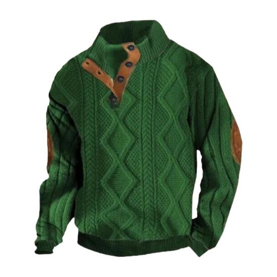 Купить Мужская толстовка с воротником-стойкой на пуговицах, с длинными ...