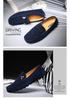 Men's Large Slip-on Cowhide Loafers - Lightweight Matte Leather Office Shoes