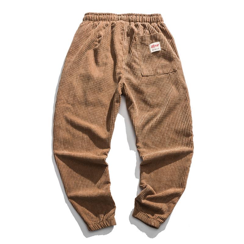 

Мужские леггинсы свободного кроя в стиле ретро с эффектом потертости однотонного цвета для осени и зимы L хаки