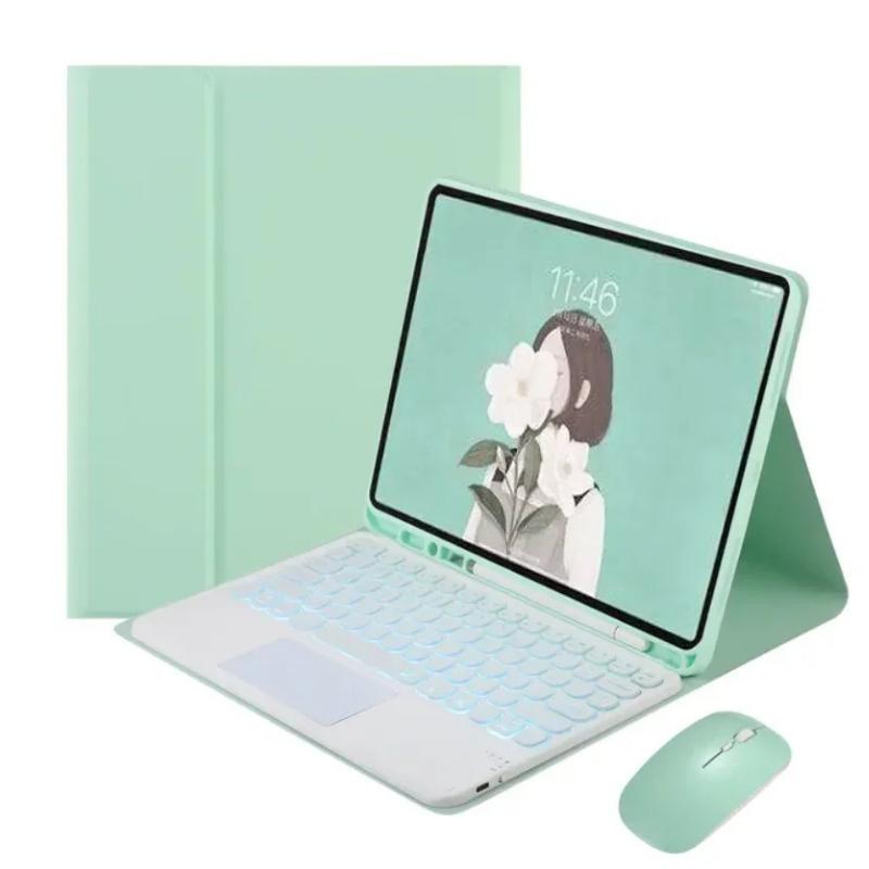 Custodia Tastiera Retroilluminata per iPad Air 6ª Generazione 11 Pollici 2024 Air 11 M3 2025 Touchpad RGB Bluetooth Tastiera Wireless Cover Guscio Funda