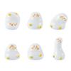6Pcs Cute Mini White Duck Resin Figurines Lovely Funny Expressions Creative Gifts for Kids Birthday Party Favors