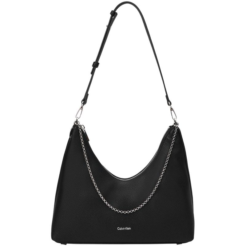 

Calvin Klein Retro Commuter Chain Decorated Shoulder Bag Women bags Space-Black 4F3495G-UB1 Basic Set (Bag)