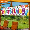 2D Multicolor Letter Birthday Banner, Festive Balloon Party Wall Decor