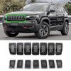 7 Pièces Grille Avant en Maille ABS Couvercle de Calandre Garniture 6AZ88DX8AB pour Jeep Cherokee