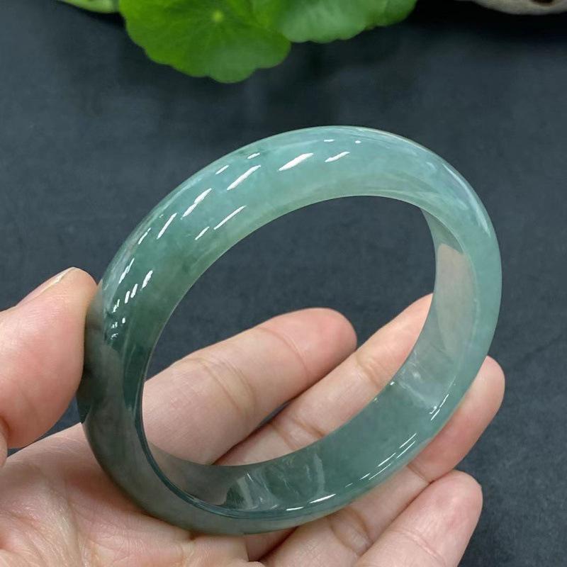 Myanmar Jadeite Jade Women s Bracelet - Glutinous Green, Treated Oil, Safe for Girls, Ideal Festival Gift 60-61mm