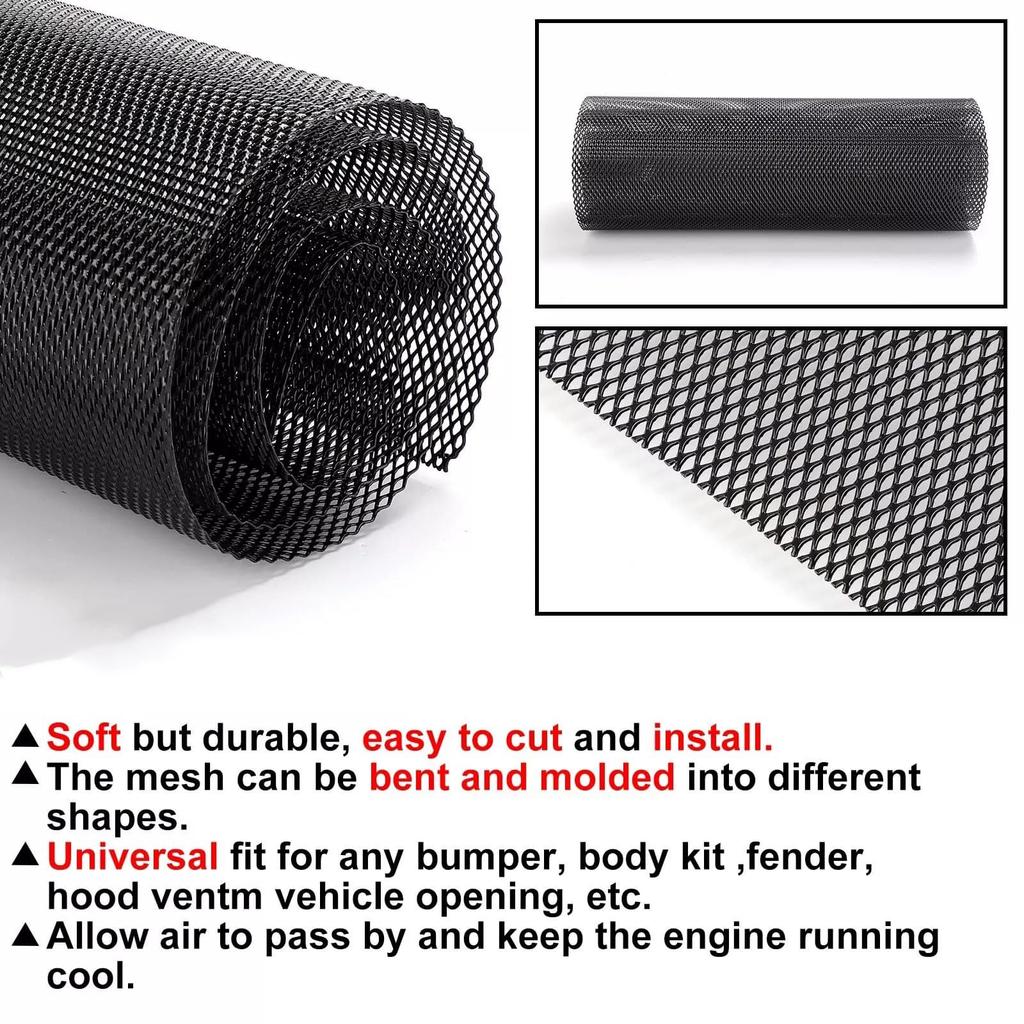 Universal 3D ABS Racing Bumper Vents Honeycomb Grill Mesh Spoiler for Car Tuning Exterior Auto Accessory Component 120cmGood Product