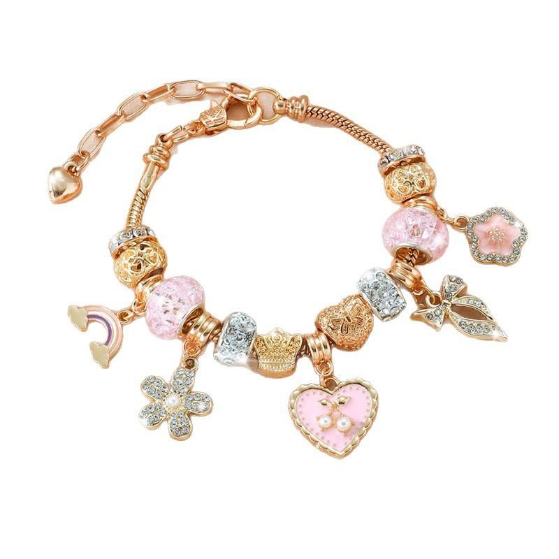 Bracciale Corona di Fiori Estiva da Spiaggia per Donna con Accenti di Conchiglie per la Vacanza