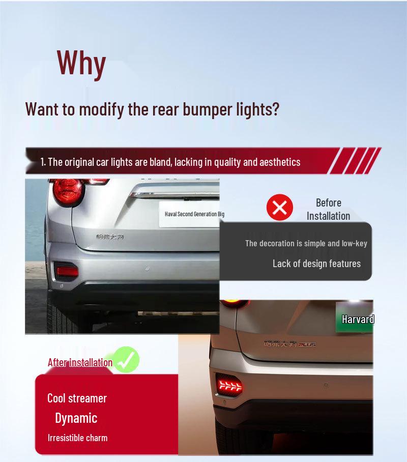 23-26 Haval Big Dog Plus LED Rear Bumper and Fog Light Kit