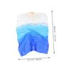 Bamboo Long Fan Veil Dance Streamer Flag Tai Chi Kung Fu Fan Stage Performance Fan Right Hand Fan Silk Fan Blue Gradient Belly Dance Cheering Goods