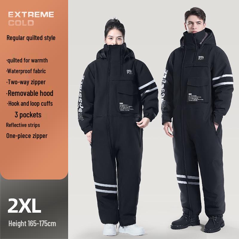 Bemei Fleece-Lined Waterproof Electric Bicycle Windbreaker - Winter Warm, Windproof, Thickened, Double-Sided.