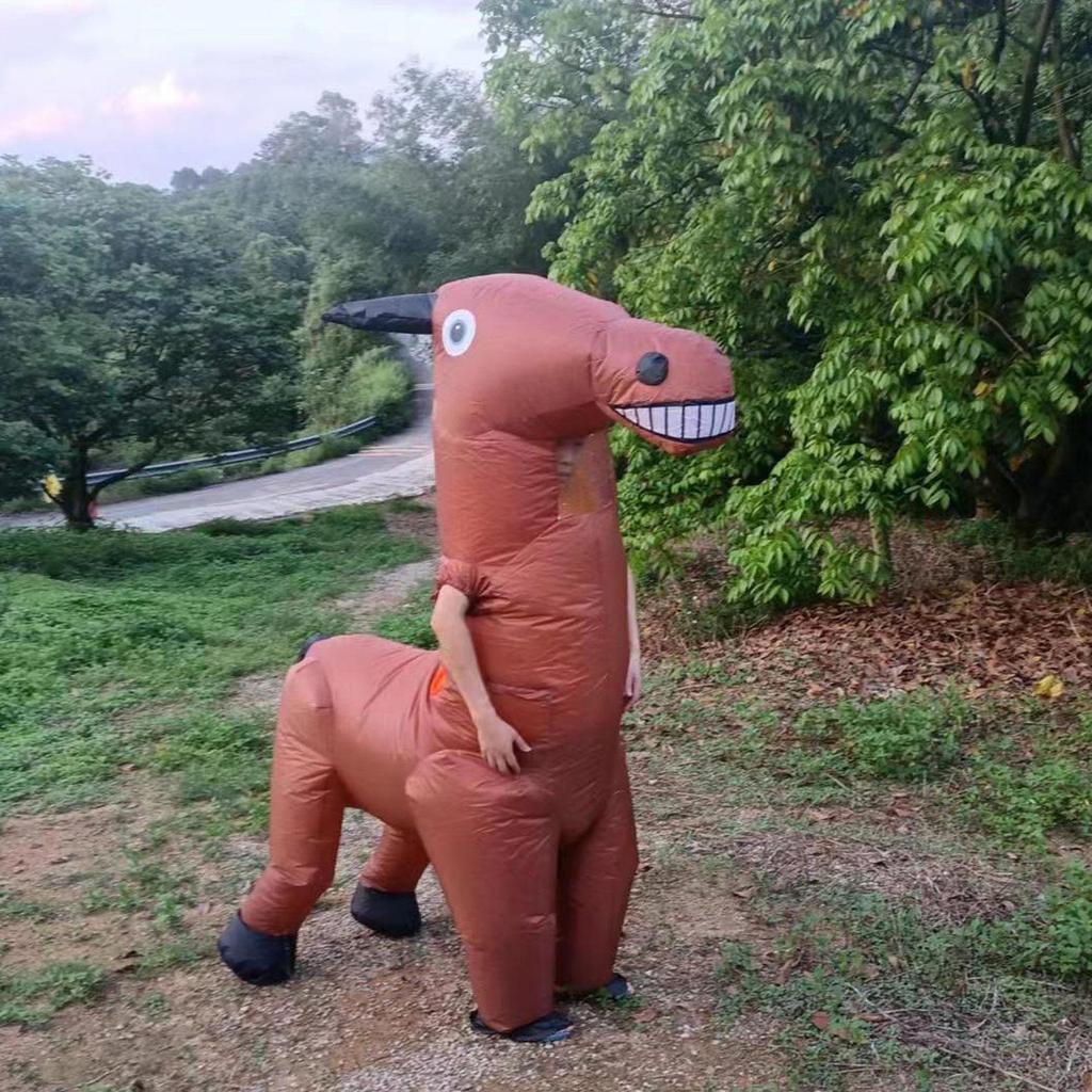 Neues aufblasbares Pferdekostüm für Erwachsene - Lustige Cartoon-Maskottchen für Halloween