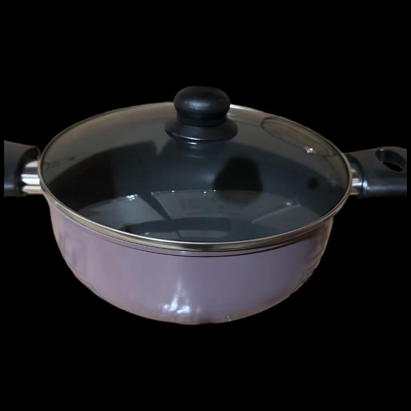 24cm Non-stick Aluminum Saucepan with Lid