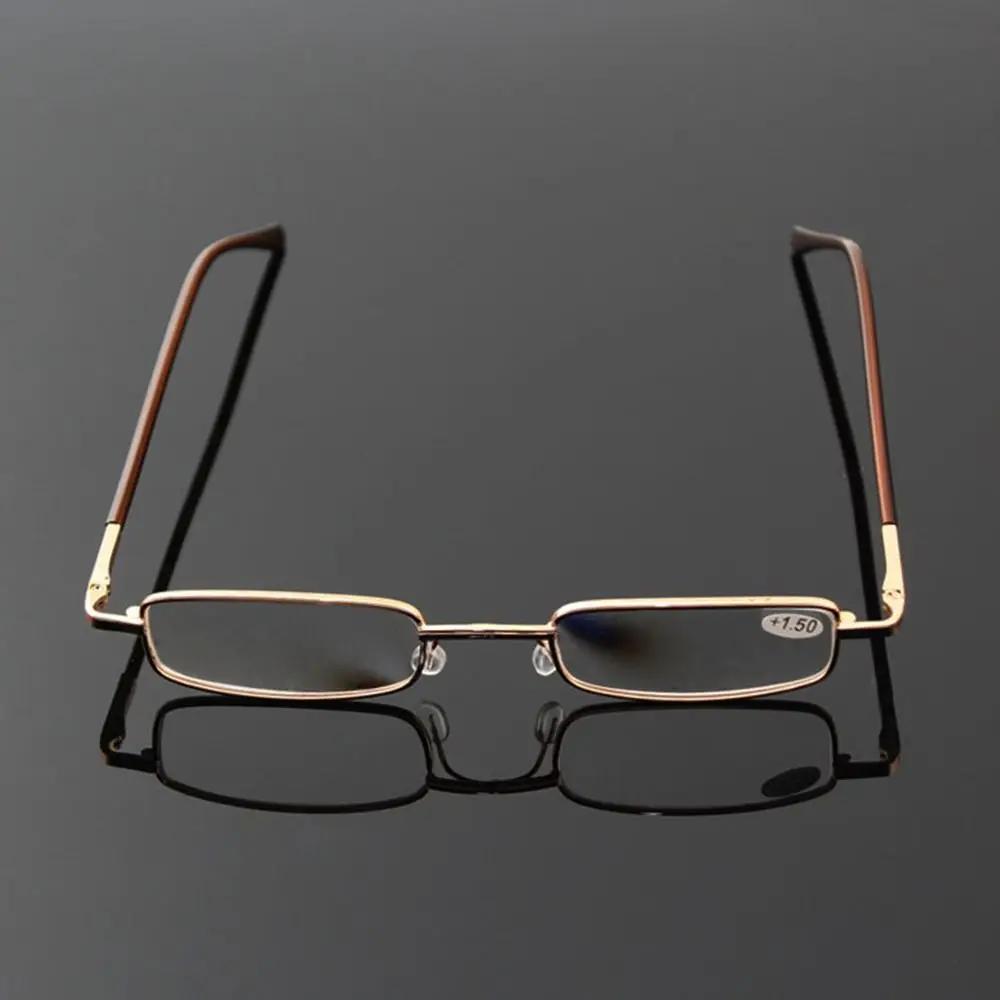 Vintage Eye Protection Reading Glasses Ultralight Metal Presbyopic Eyewear Square Hyperopia Eyeglasses for Men Women +1.0 +4.0