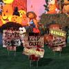 Plastic Material Halloween Warning Signs Vintage Style Yard Garden Signage  Home Decor