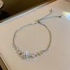 Women Gold Plated Pink Zircon Bracelet Full Rhinestone Crystal Romantic Wedding Jewelry Gift
