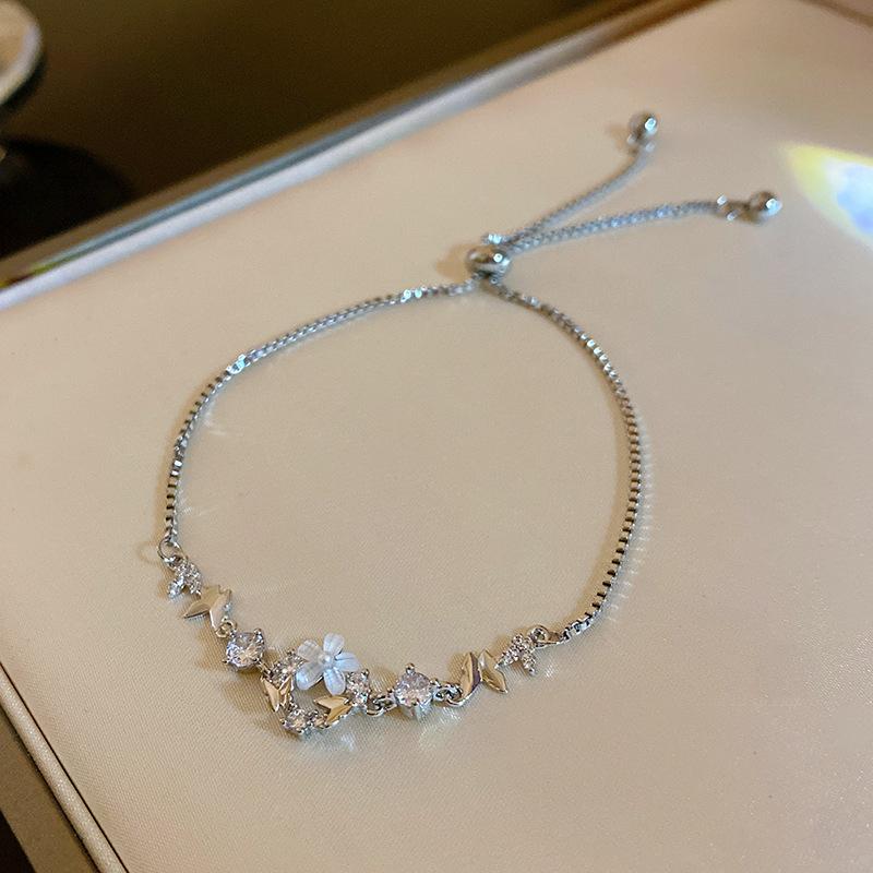 Women Gold Plated Pink Zircon Bracelet Full Rhinestone Crystal Romantic Wedding Jewelry Gift