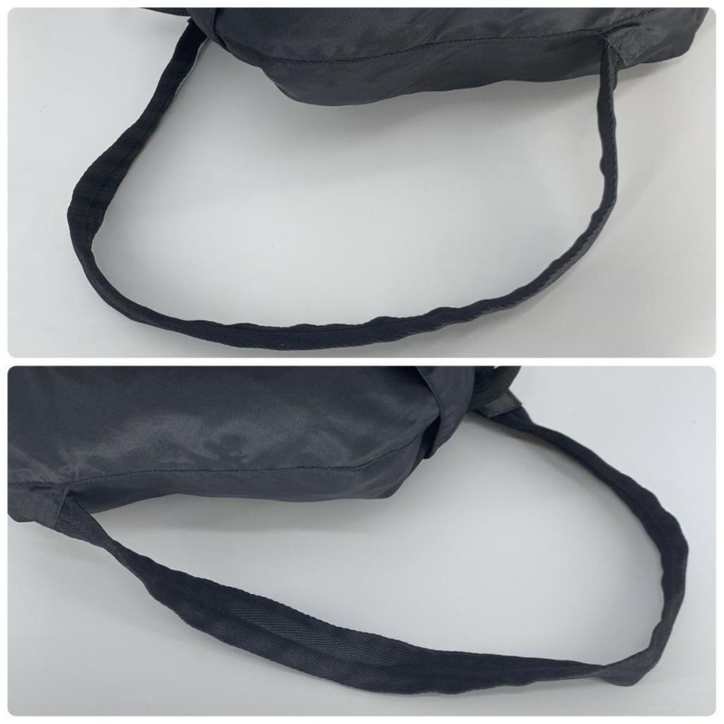 PRADA Rucksuck Backpack Daypack Tessuto Nylon Leather Silver Hardware Black Women's Triangle Logo Plate
