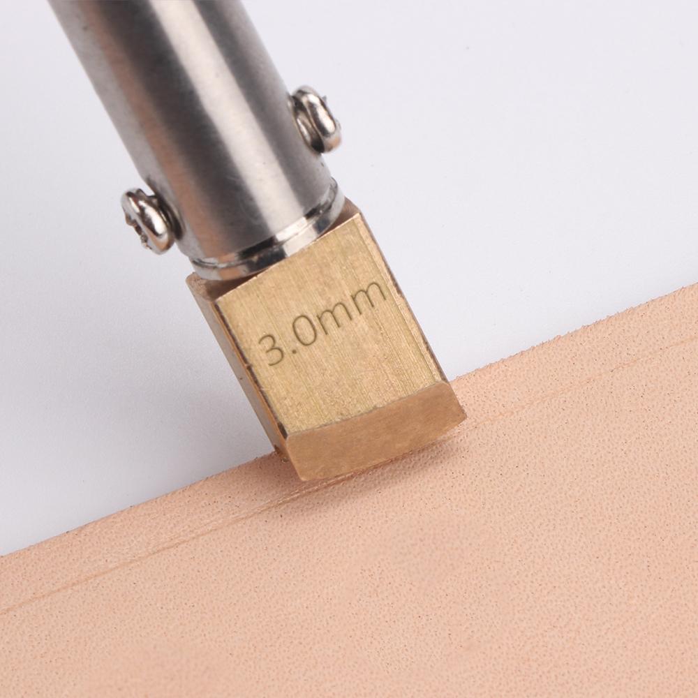 1pcs Leather Edge Soldering Iron Brass Head, DIY Process Pressure Edge Sealing Soldering Iron Tips Tool, DIY Leather Edging Tool