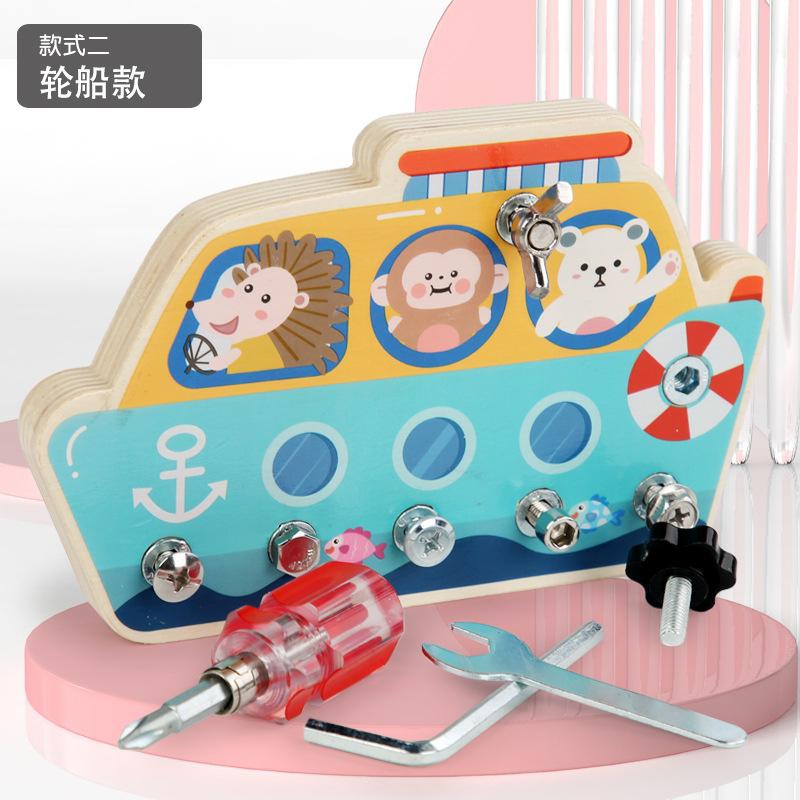 Non-Toxic Montessori Screw Driver Board Educational Sensory Toy Preschool Wooden Toy Wooden Educational Toys Fortoddler Skill Learning Toy