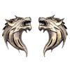 2pcs Wolf Totem Badge Car Personality Wolf Head Metal Car Sticker Modified Car Logo Wolf Head Sticker Metal Wolf Logo