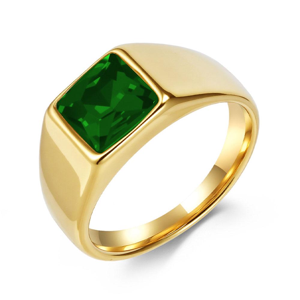 

2025 Кольцо с квадратным граненым стеклянным драгоценным камнем, персонализированное, модное, ручной работы 12