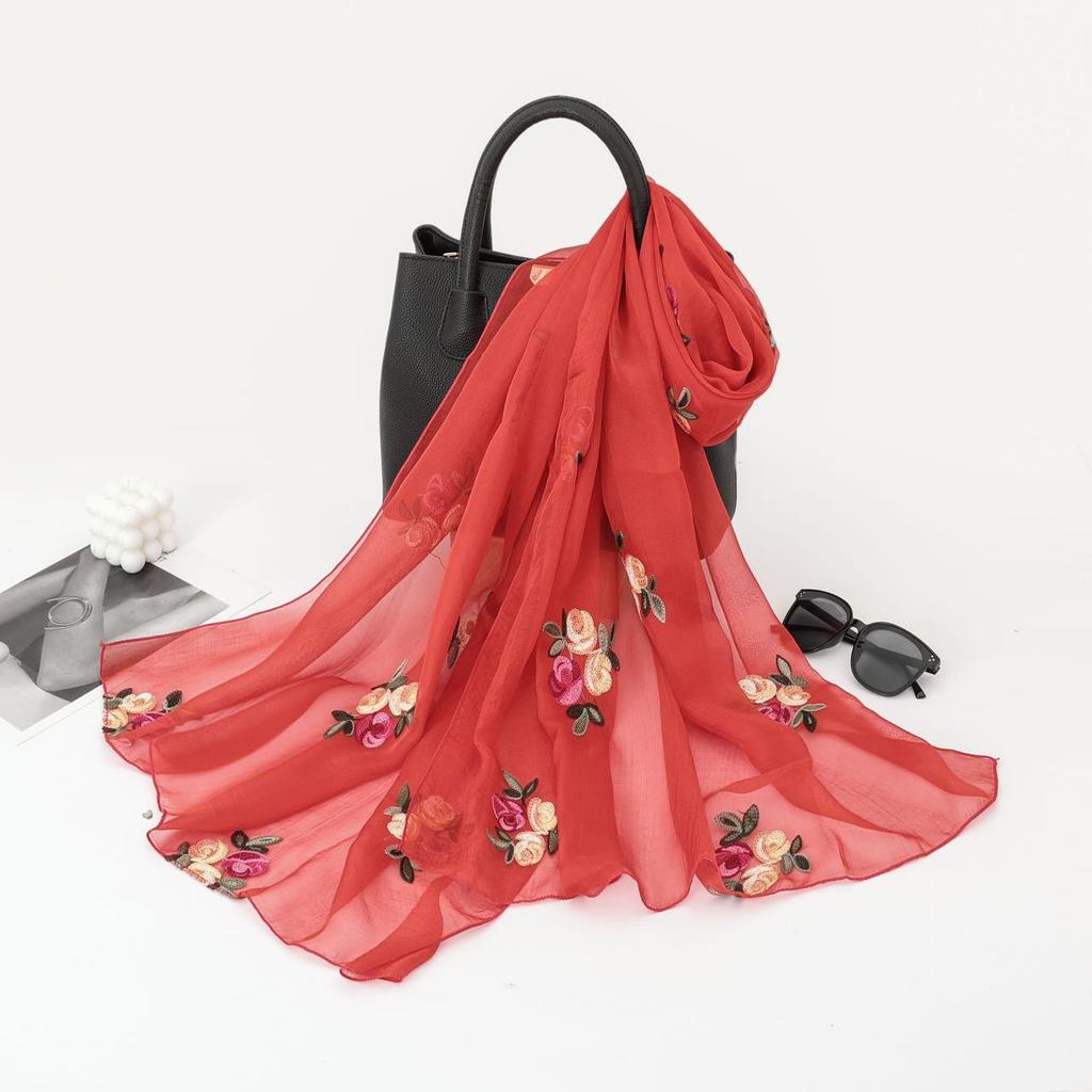 Ethnic Style Scarf for Women Fashion Yunnan Travel Outfit Summer Embroidery Embroidery Exterior