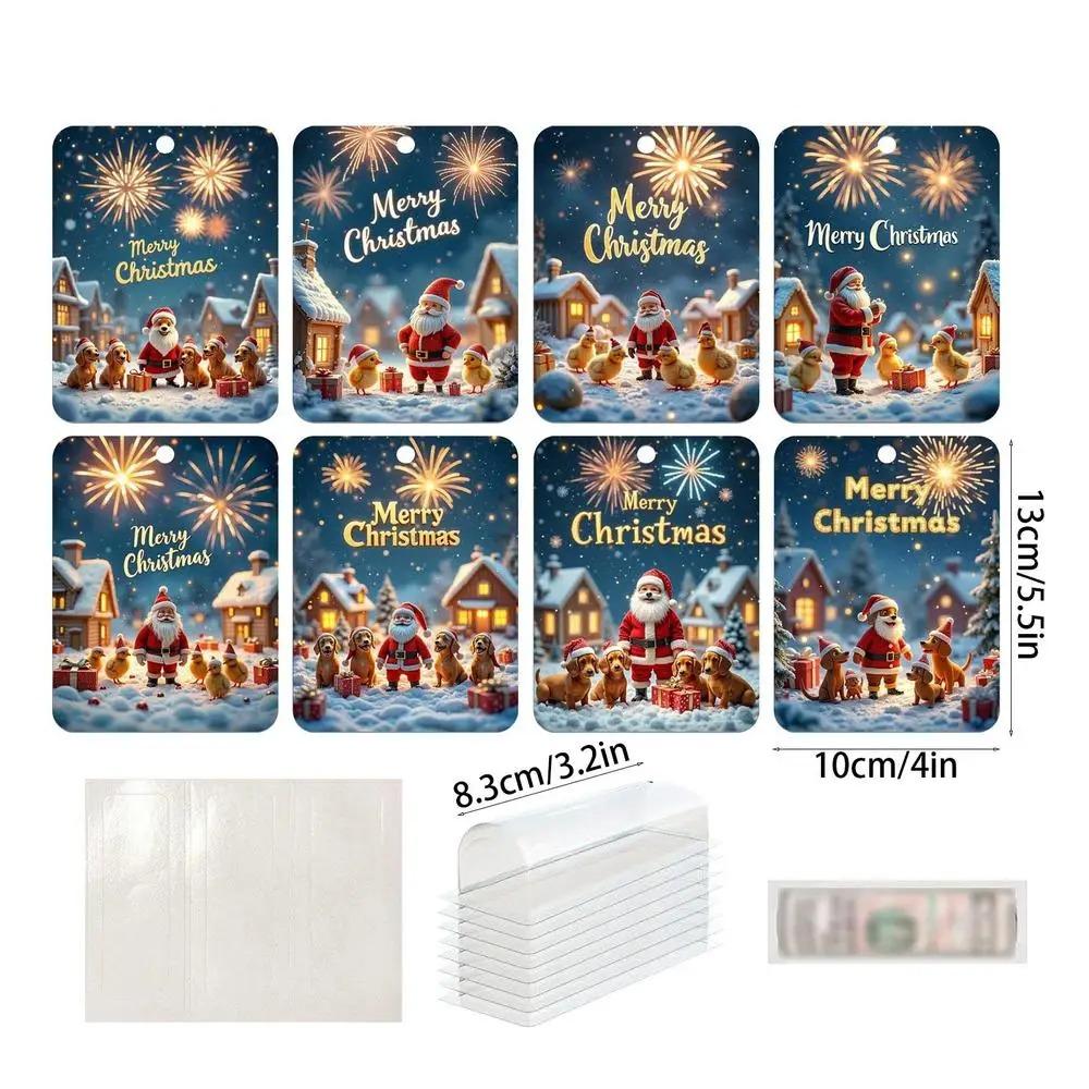 Christmas Money Holders For Cash Christmas Tree Money Card 8x Festival Money Clip Decorative Practical Funny Ornaments Money