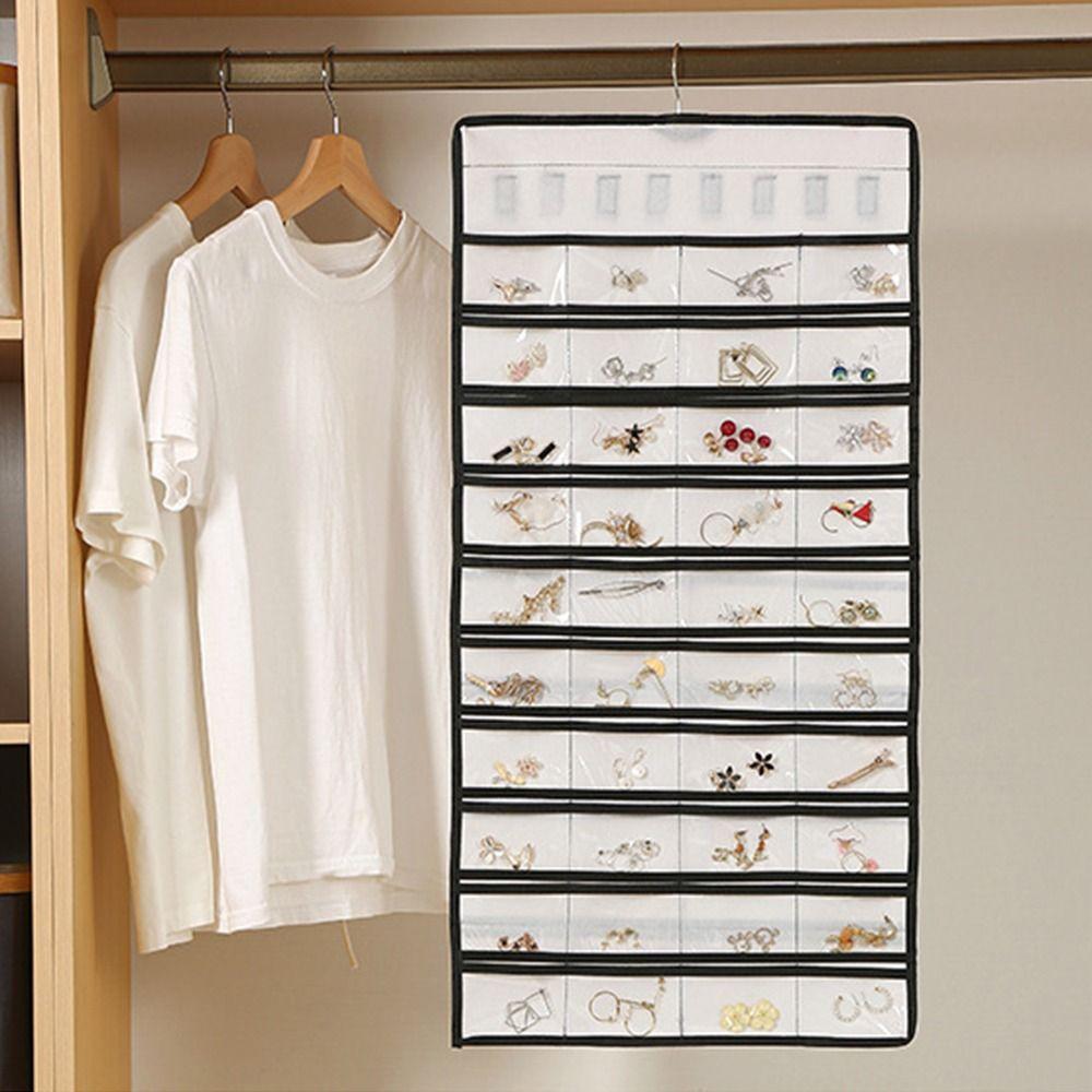 Large Capacity Jewelry Storage Bag Foldable Hanging Storage Bag  Accessories Display