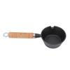 Egg Frying Pan Cast Iron   Wood Handle   Pre Seasoned Skillet for Indoor Outdoor Cooking