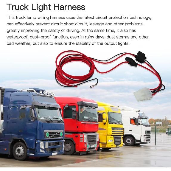 Truck Cap Wiring Harness for Third Brake Light and 12 Volt Dome Light C90-907