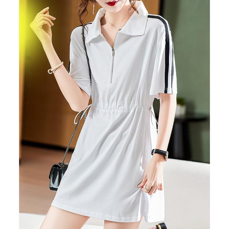 

Firstview Women s Urban Casual Short Sleeve Polo Dress One Size