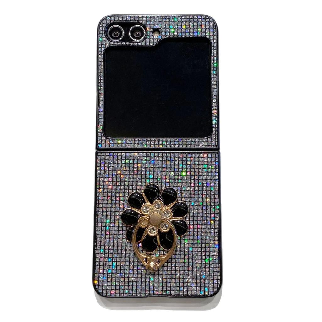 Glitter Stand Hard Shell Phone Case for Samsung Z Flip6/Z Flip4/Flip7