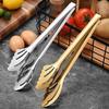 Stainless Steel Serving Tongs with Slotted Heads BBQ Buffet Food Clips Heat-Resistant Rust-Proof Hollow Chuck Design Kitchen Utensils