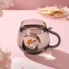 Forbidden City Palace Cat & Fish Creative Glass Mug