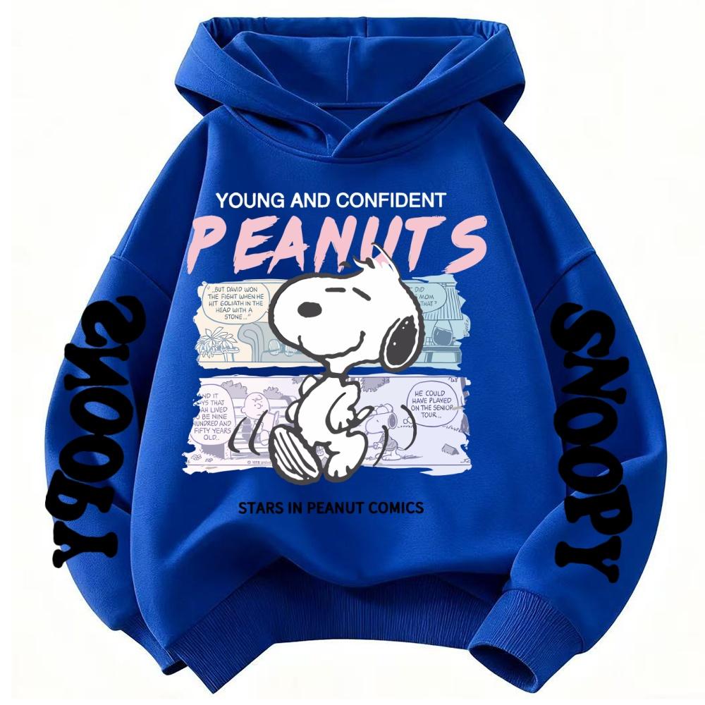 Podzimní móda Dětské mikiny s kapucí, Cool kreslené mikiny Snoopy pro chlapce a dívky, Ležérní dětské oblečení Topy