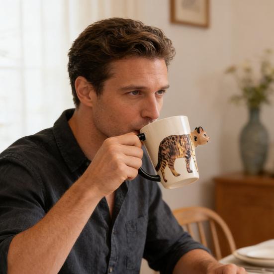 Hrnček na vodu 3D zvierací dizajn Detský keramický hrnček Detské hranie rolí Hrnček na kávu Hrnček na učenie hrou Nápoje