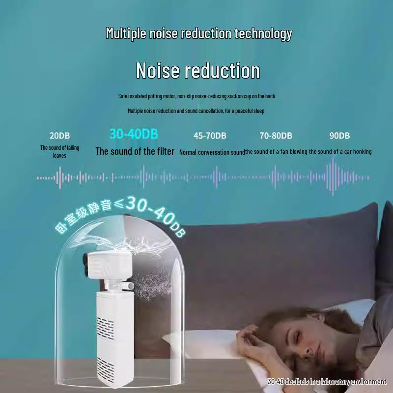 Rookie Silent Aquarium Filter: 3-in-1 Pump, Circulation, Oxygenation, and Feces Suction System.