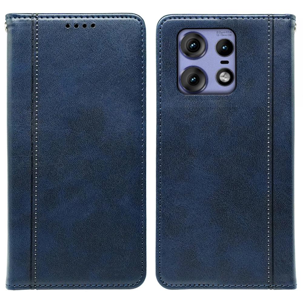 

Чохол для телефону Motorola Edge 50 Pro 5G із прихованою магнітною застібкою з телячою текстурою Blue