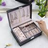 Double-Layer Velvet Jewelry Box High Capacity Leather European Jewelry Storage Box Large Space Jewelry Holder Gift Box