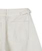 Eonyujeulaeb Cotton Curved Buckle Pants [Cream]