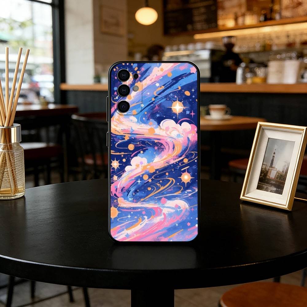 Colorful Phone Case For Samsung S25,S24,S21,S22,S23,S30,Ultra,S20,Plus,Fe,Lite,Note,10,Black Cover