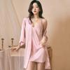 Elegant French Ice Silk Camisole Nightdress Set - Women's Sweet & Chic 2024 Pajamas