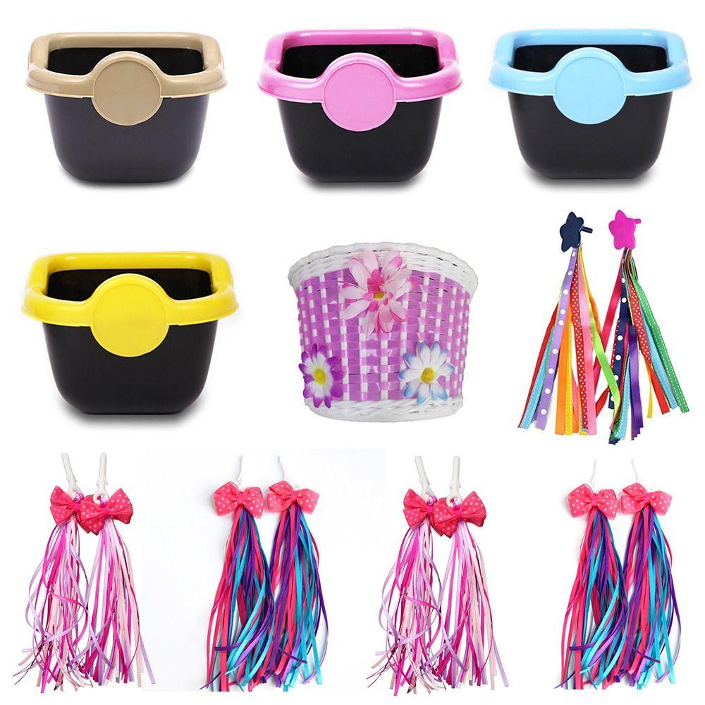 Outdoor Streamers Tassel Bike Bicycle Decoration Tricycle Handlebar Tassels Bicycle Basket