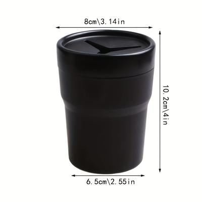 1pc Car Organizer with Easy-Open Lid - All-in-One Ashtray, Coin Holder, Trash Bin,Cup Holder, Lightweight Durable Design