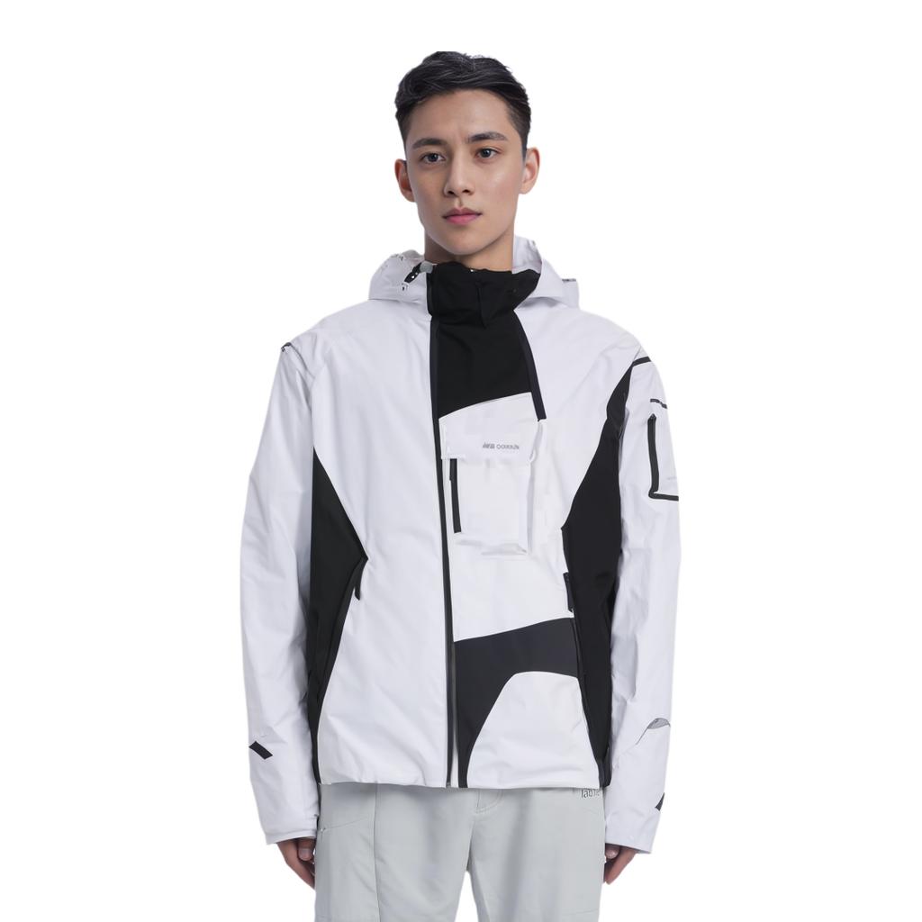 Anta Champion All-Weather Series Color-Block Water-Resistant Down Jacket Men Jacket Snow-White 152340617-1
