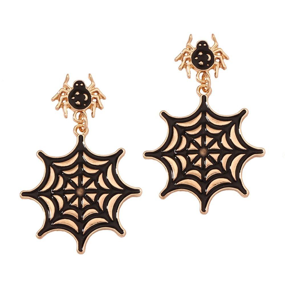 Dripping Oil Collarbone Chain Personality Vintage Earring Cute Pumpkin Ghost Necklace Autumn