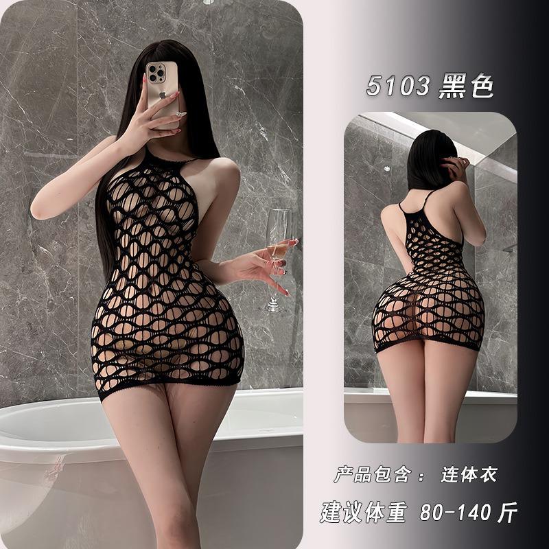 Sexy Hollow Out See Through One Piece Fishnet Intimate Lingerie For Women