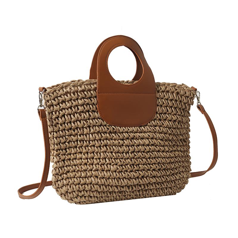 

Новая женская летняя плетеная пляжная сумка через плечо сумка Asexual Bag