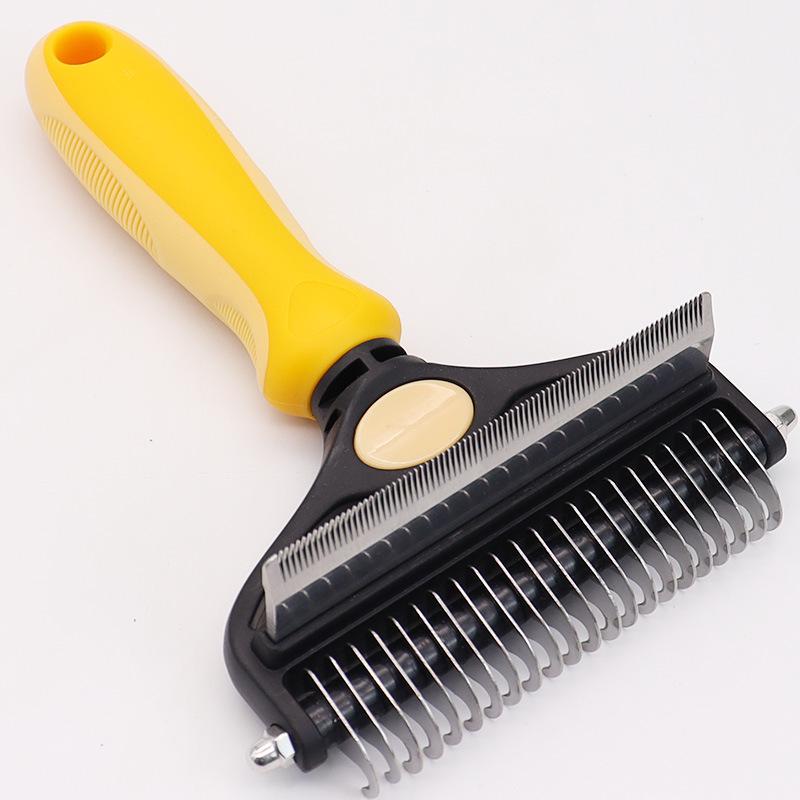 Dual-Headed Dog De-Shedding & Detangling Comb Tool