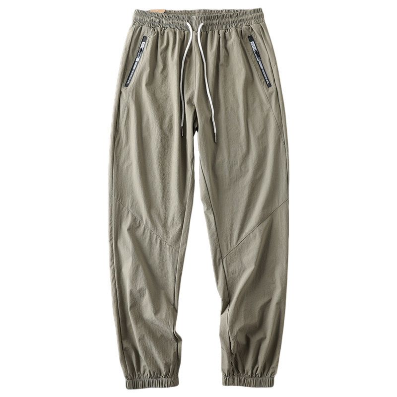 Export Tail Single Cut Label Men Ice Silk Sports Pants Summer Thin Quick-Drying Pants Export Original Single Men's Casual Pants